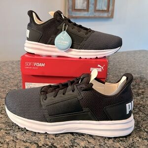 Puma men’s Enzo street knit black and white NIB 10.5